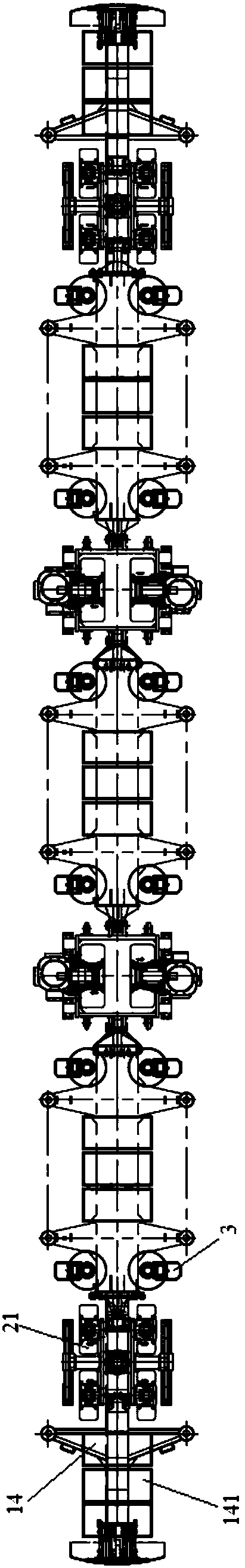 A box-shaped steel girder track deicing vehicle