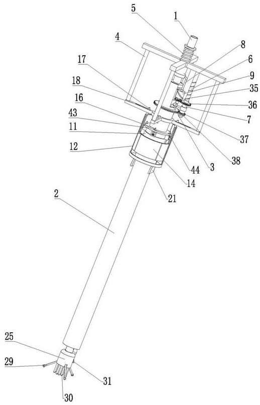 Coal mine goaf treatment and collapse backfill slurrying and grouting device