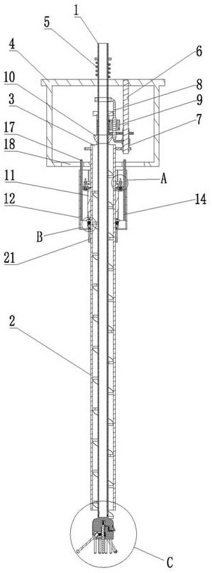 Coal mine goaf treatment and collapse backfill slurrying and grouting device