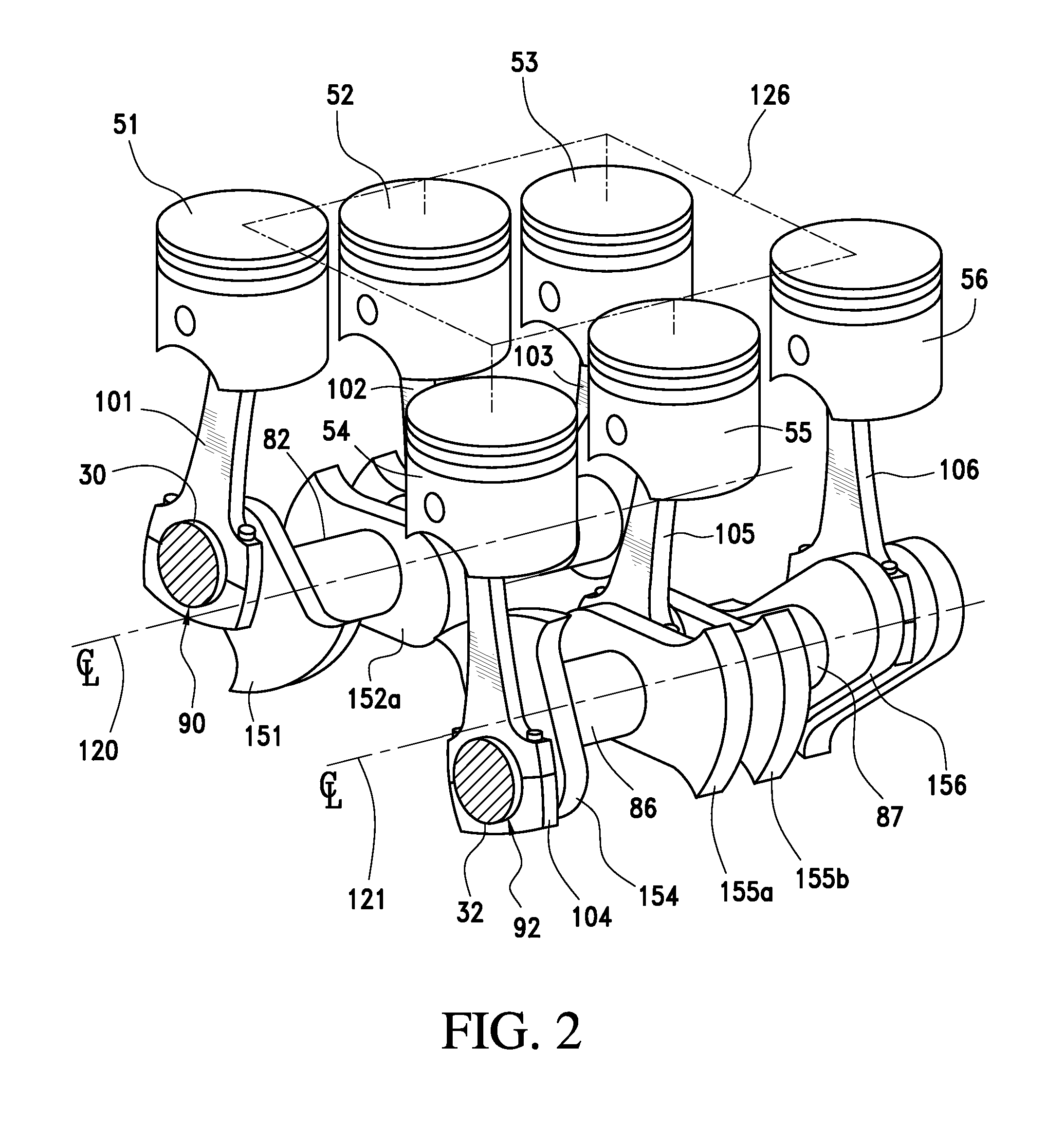 Dual crankshaft engine with counter rotating inertial masses