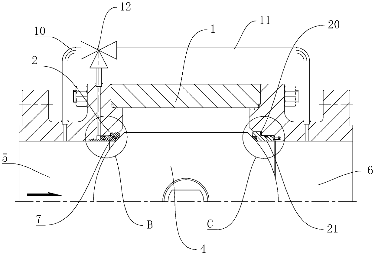 Opening and closing sealing surface separation ball valve