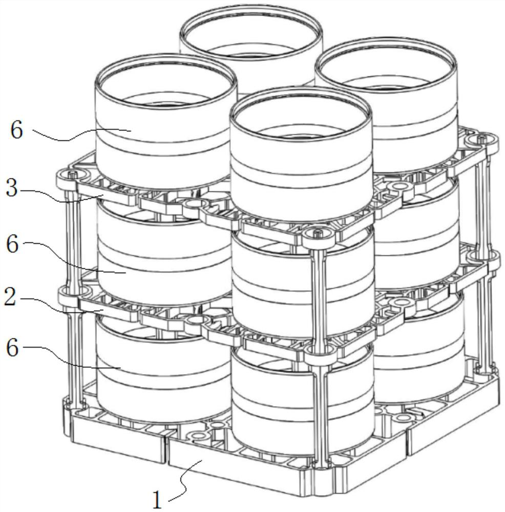 Carburizing charging tray for bearing rings