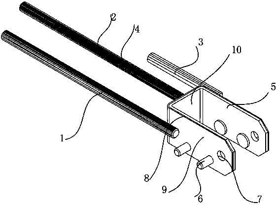 Tensioning bracket structure for harvester