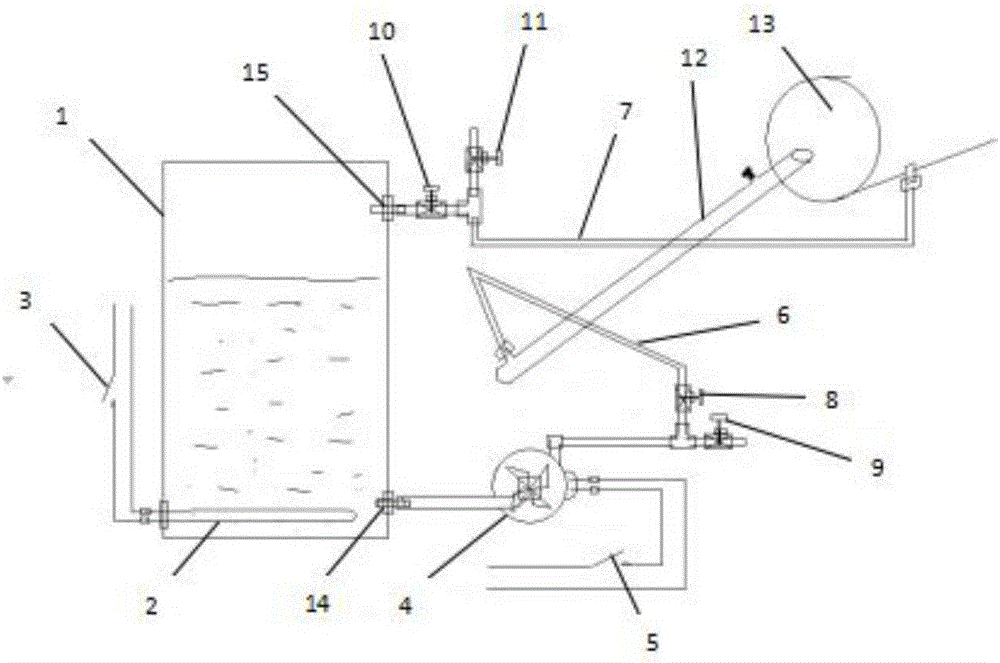 Device for simultaneously descaling light receiving glass tube and water storage drum of solar water heater