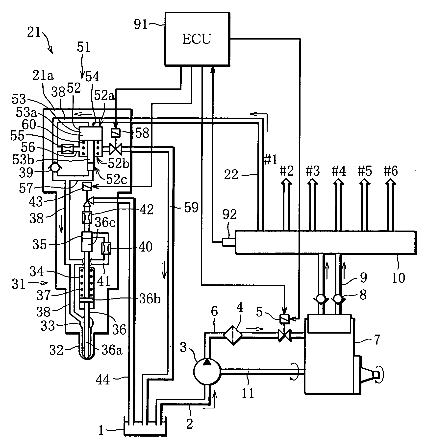 Common rail fuel injection system