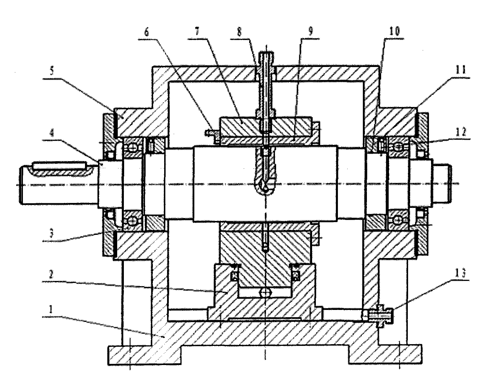 Comprehensive performance test table for water-lubricated dynamic-static pressure radial sliding bearing