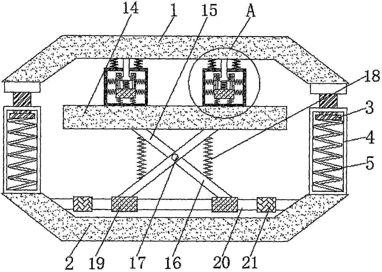 Multistage shock-absorbing driverless automobile bumper