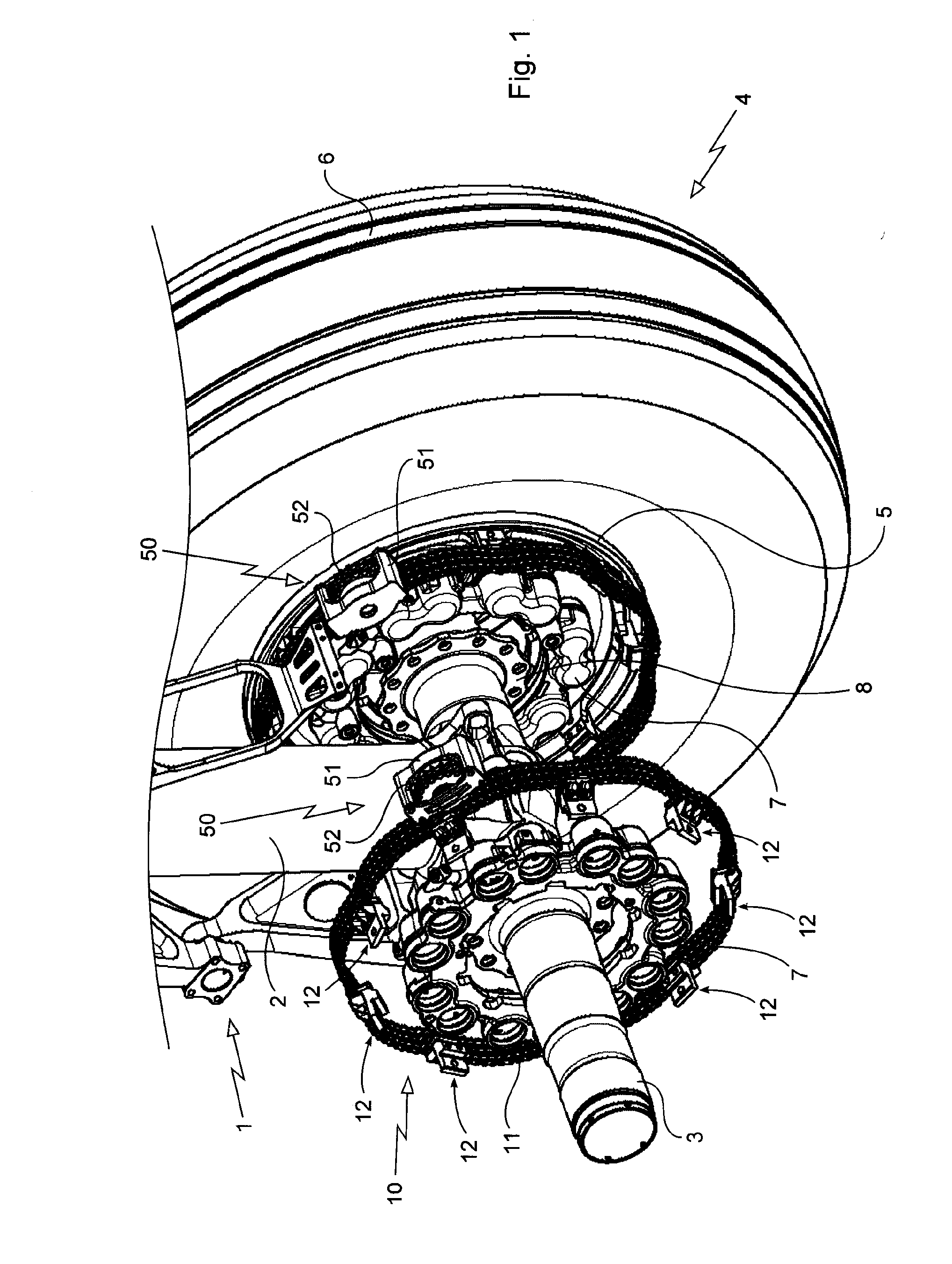 Aircraft wheel with rotational drive attached to clevises projecting from wheel rim