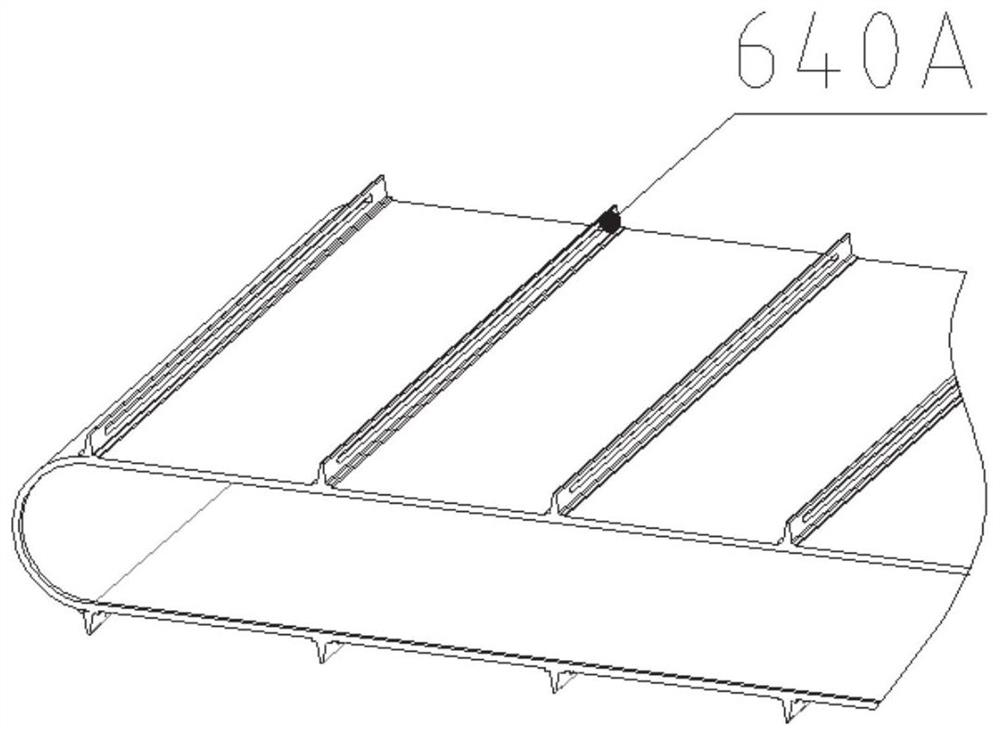 Crop stalk conveying device for test bed