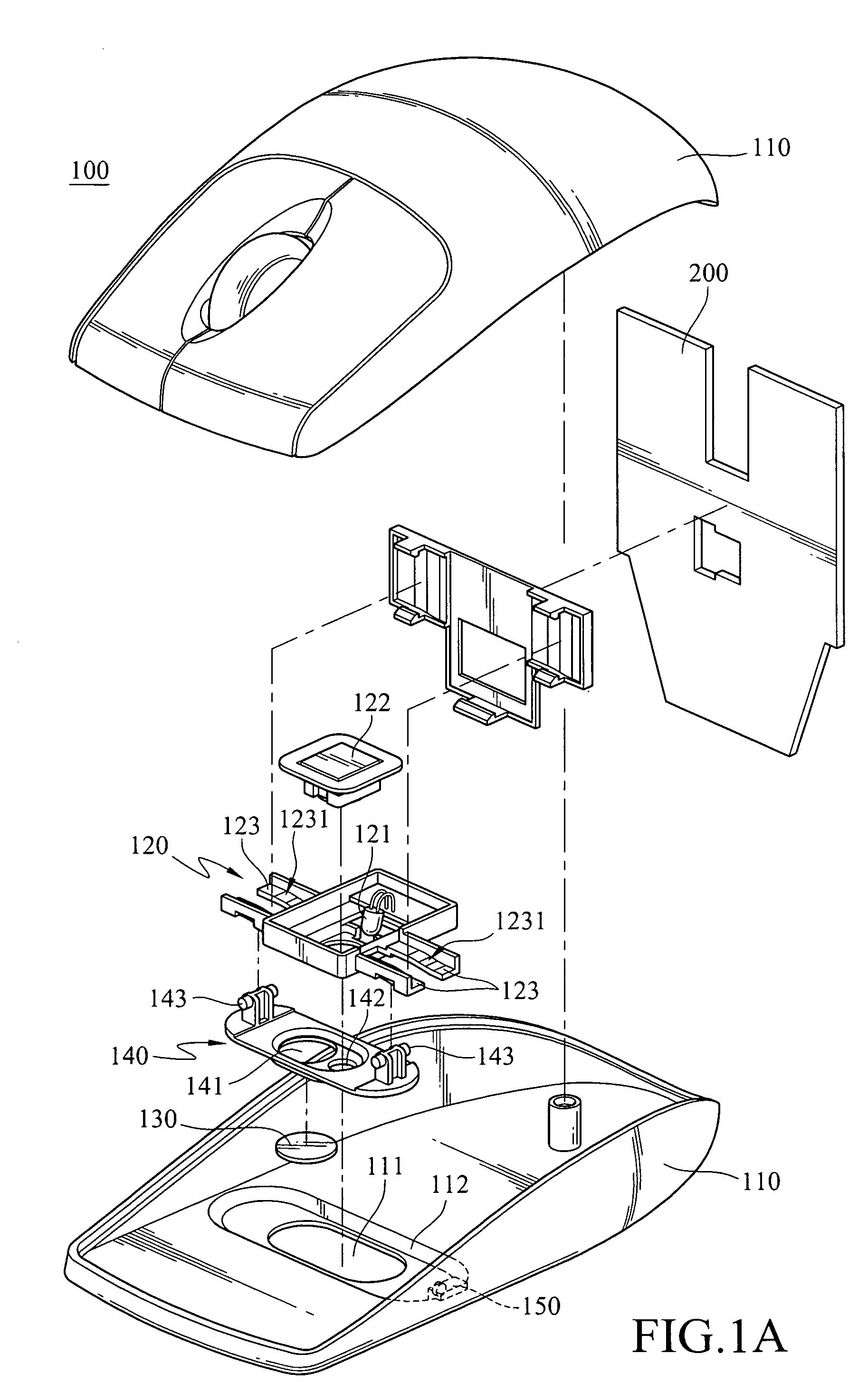 Computer input device having movable light pervious plate