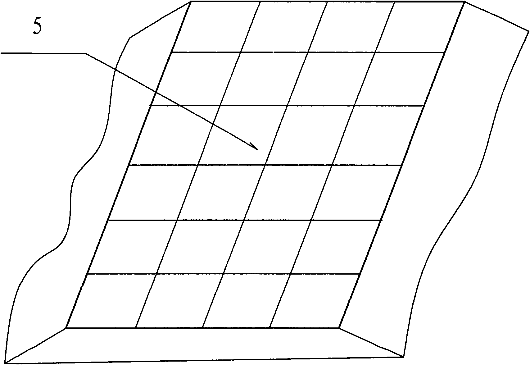 Desert area migratory dune land railway bed construction method