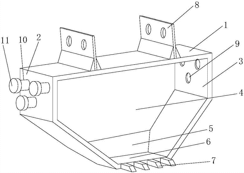 Practical excavator digging bucket