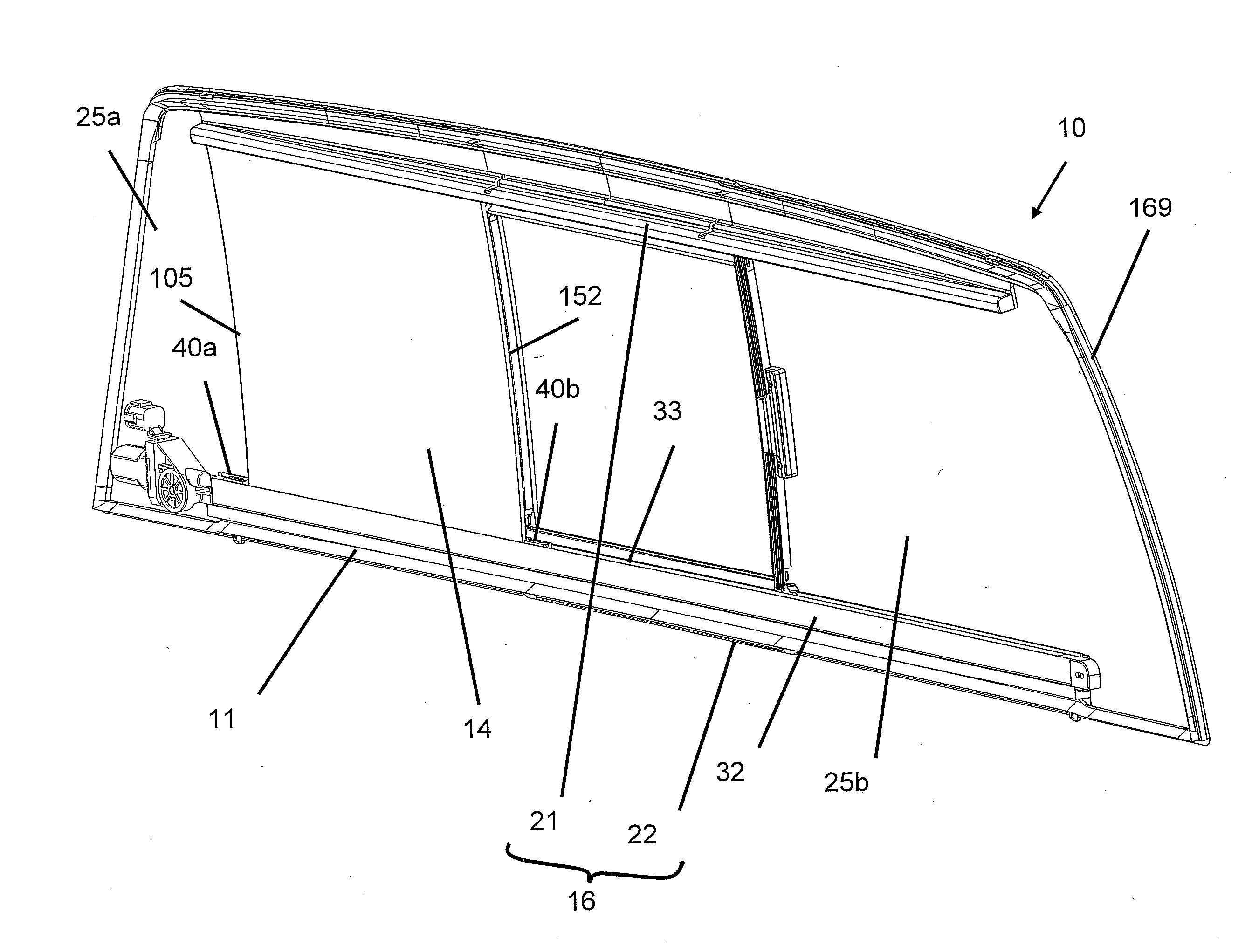 Backlite assembly for a vehicle