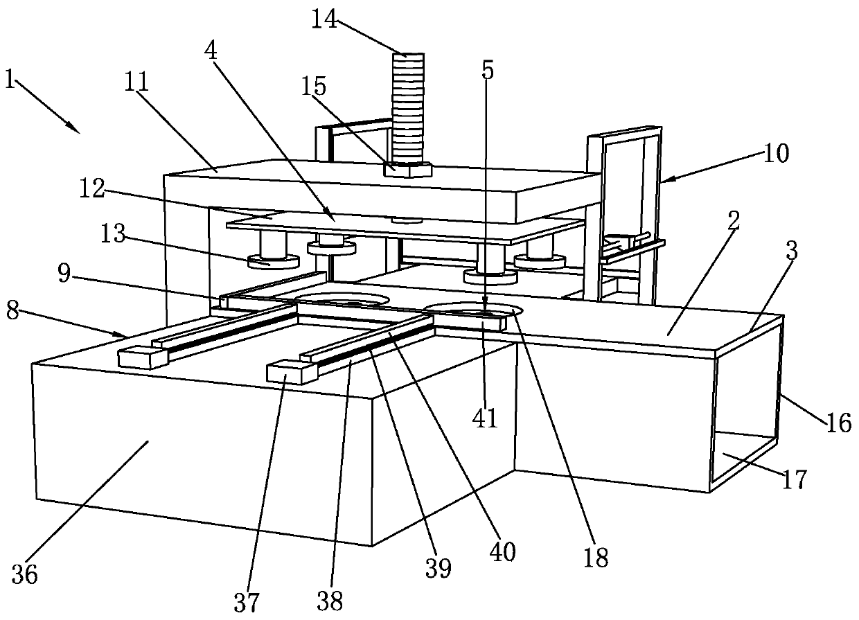 Trepanning device and method for integrated stove glass tabletop burner hole