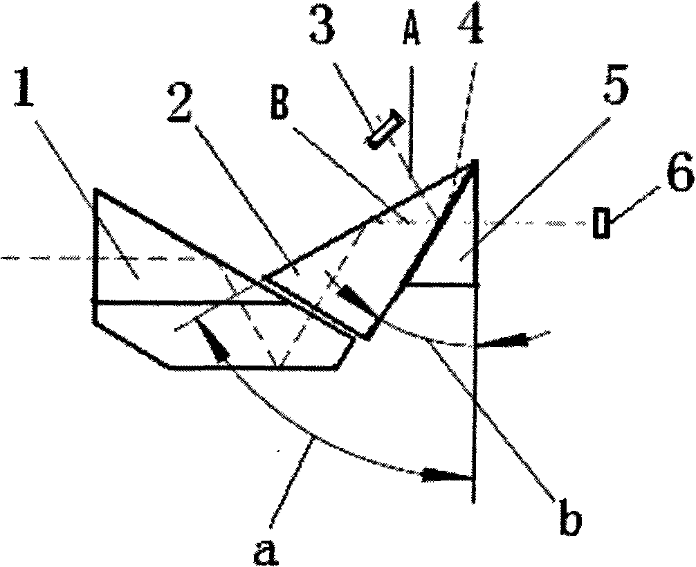 Laser and visible light light-splitting erecting prism group