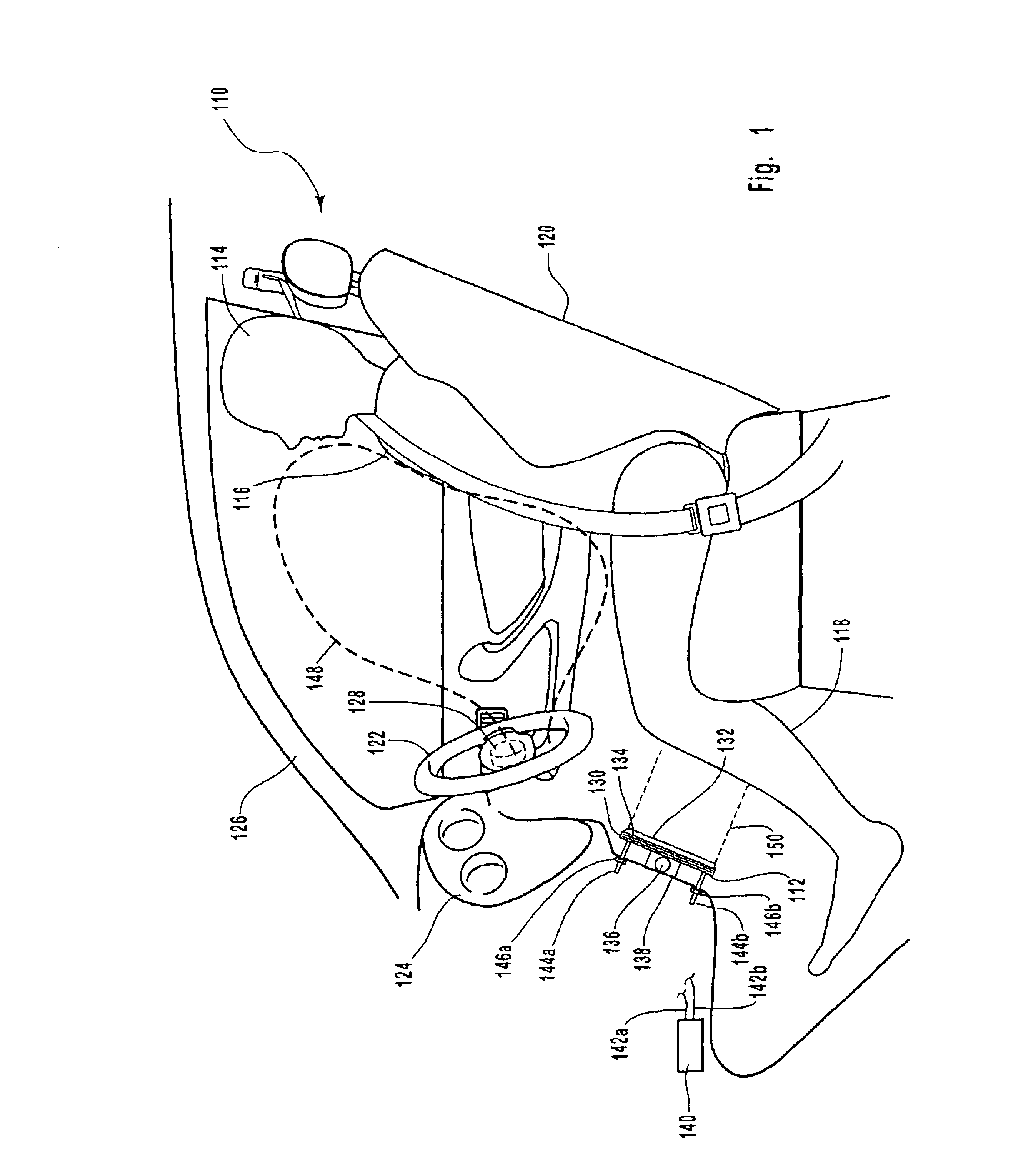 Folded rigid knee airbag