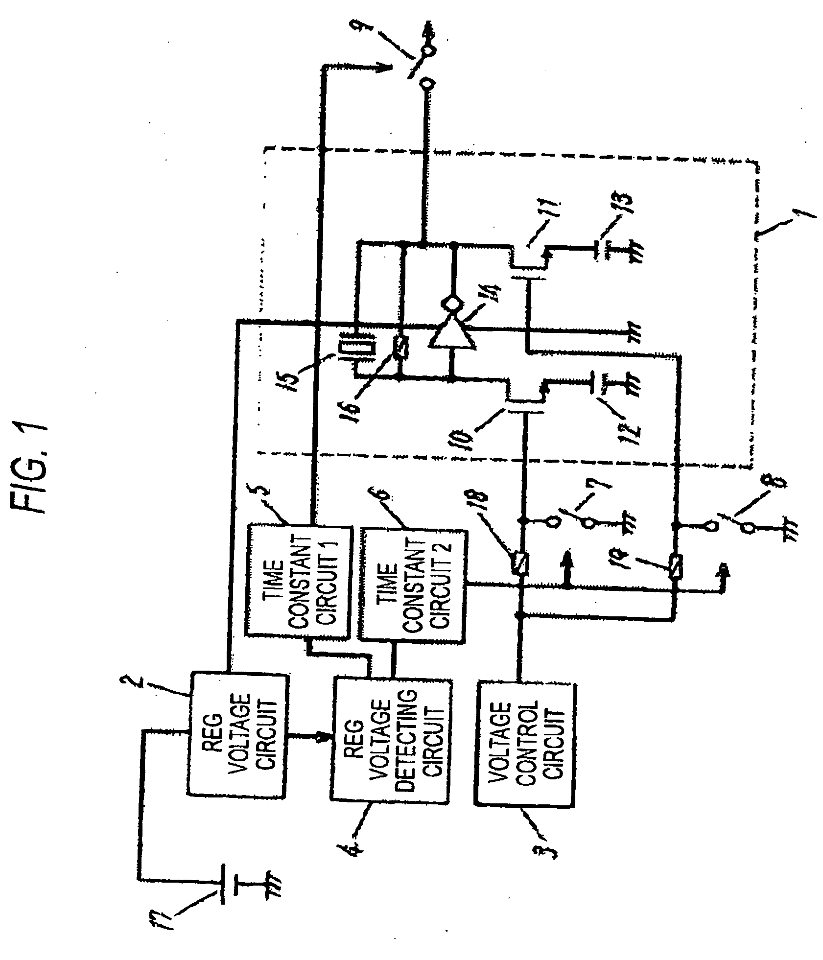 Oscillator starting control circuit