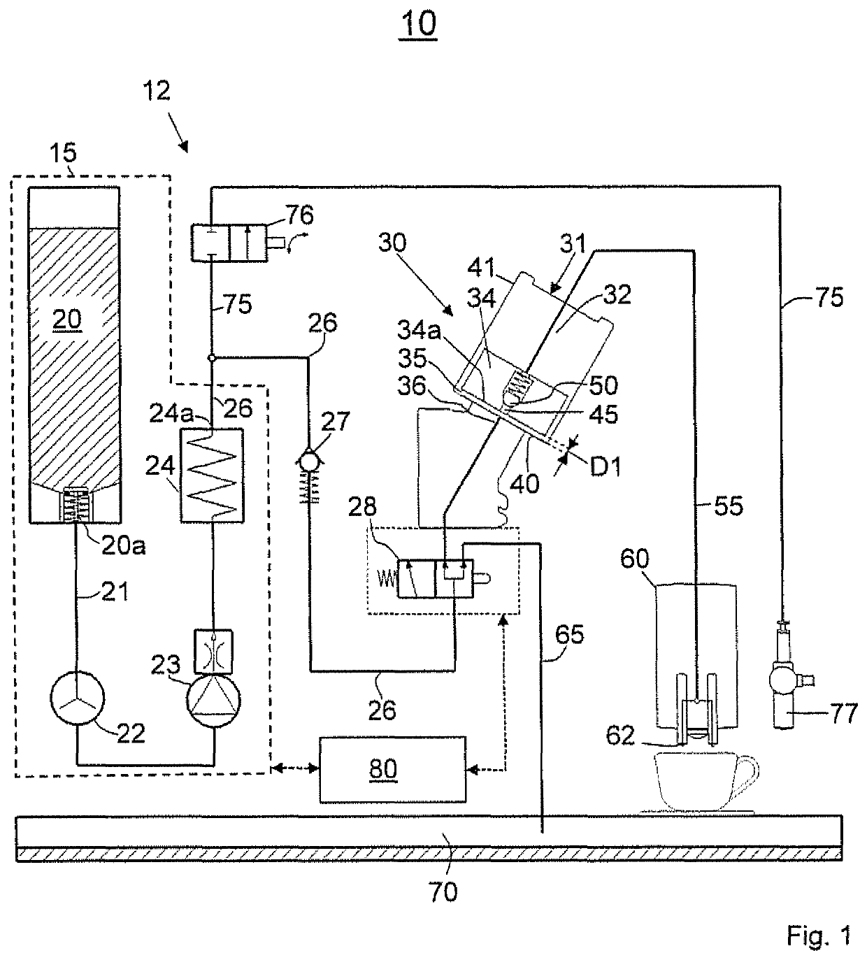 Method for producing a coffee beverage in a coffee machine