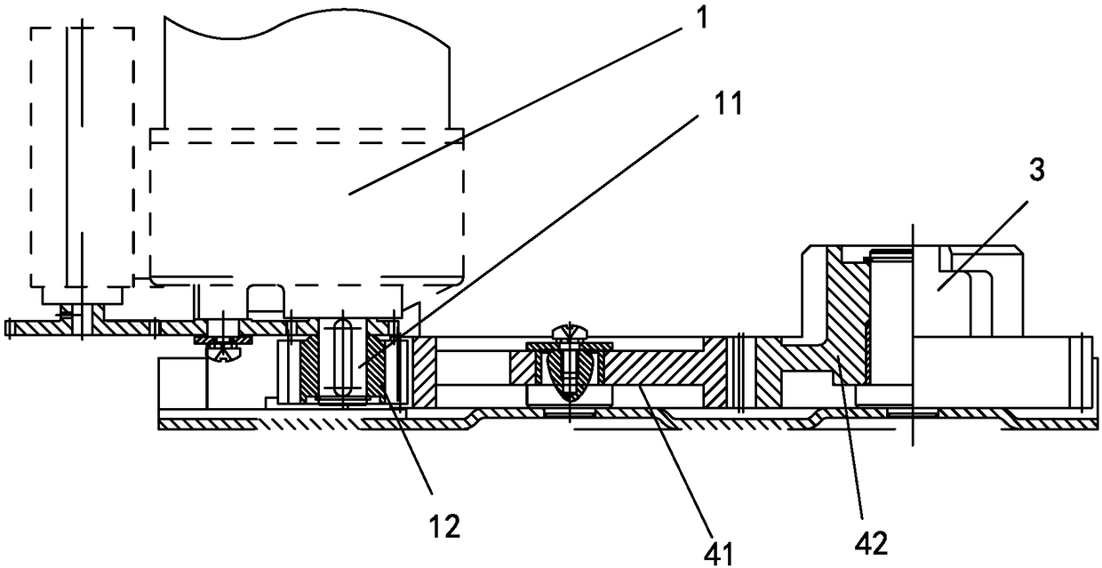 Installation structure of rolling door motor and installation method of rolling door motor