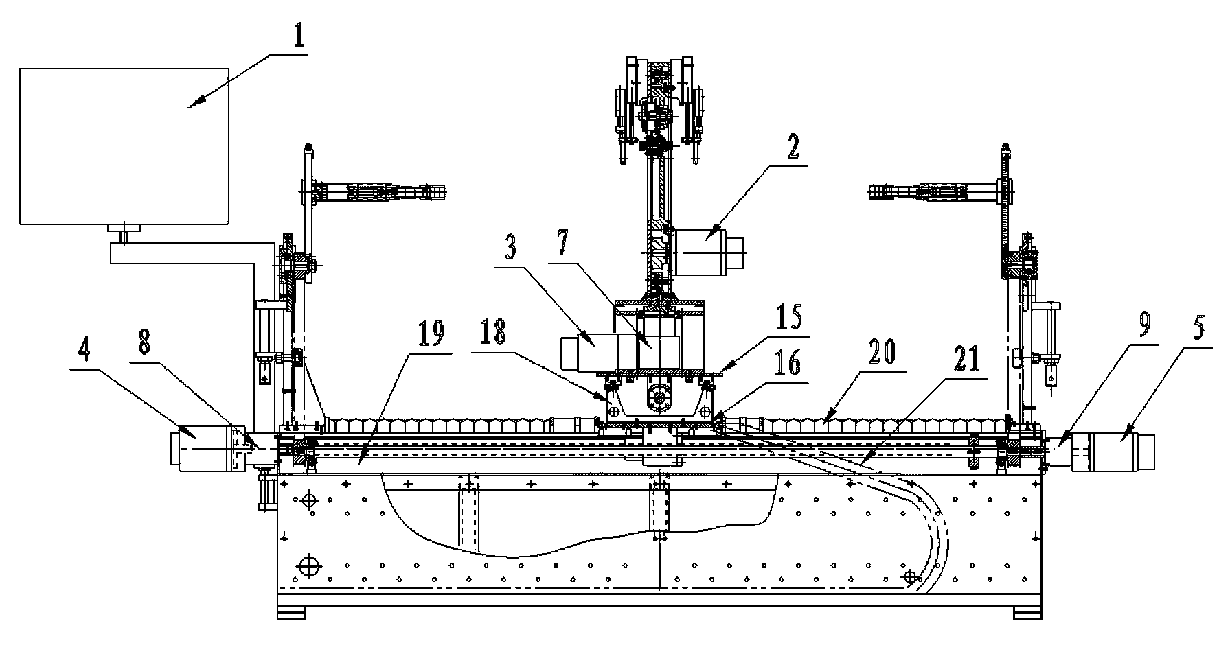 Full-automatic numerical-control bundling machine for wind power rotor windings