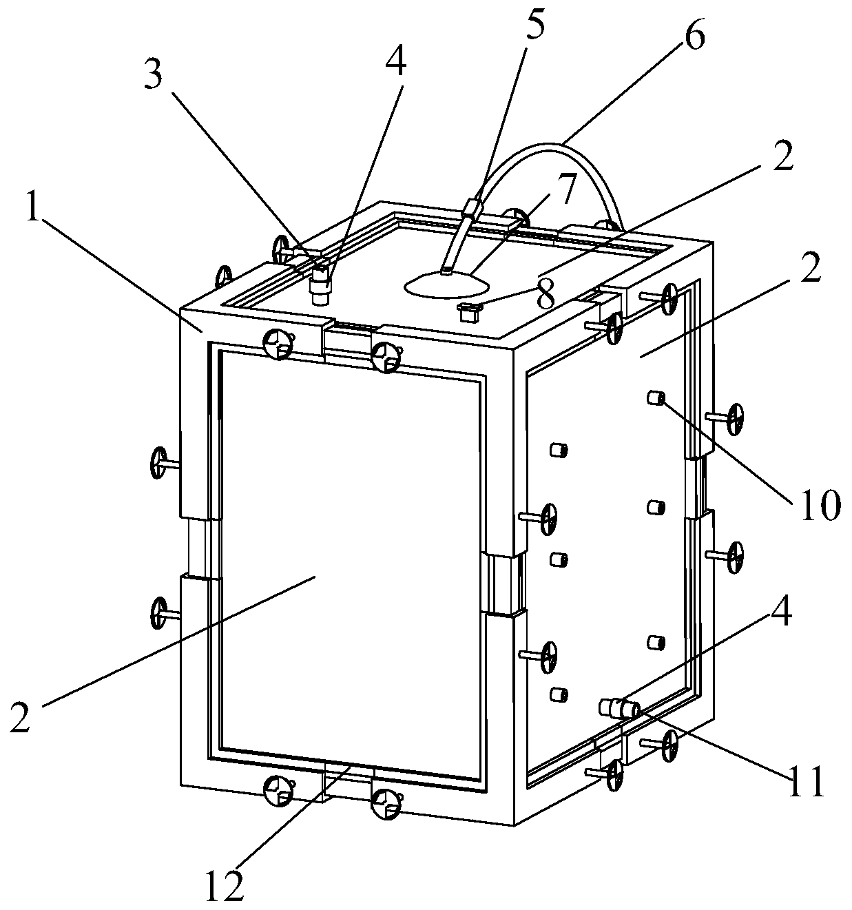 Device for simulating explosion of combustible cloud and steam cloud in confined spaces