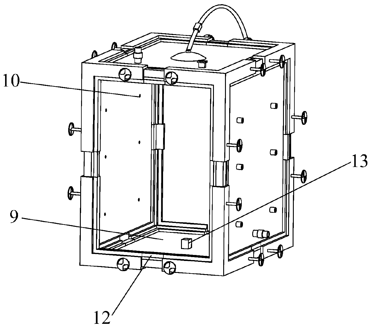 Device for simulating explosion of combustible cloud and steam cloud in confined spaces