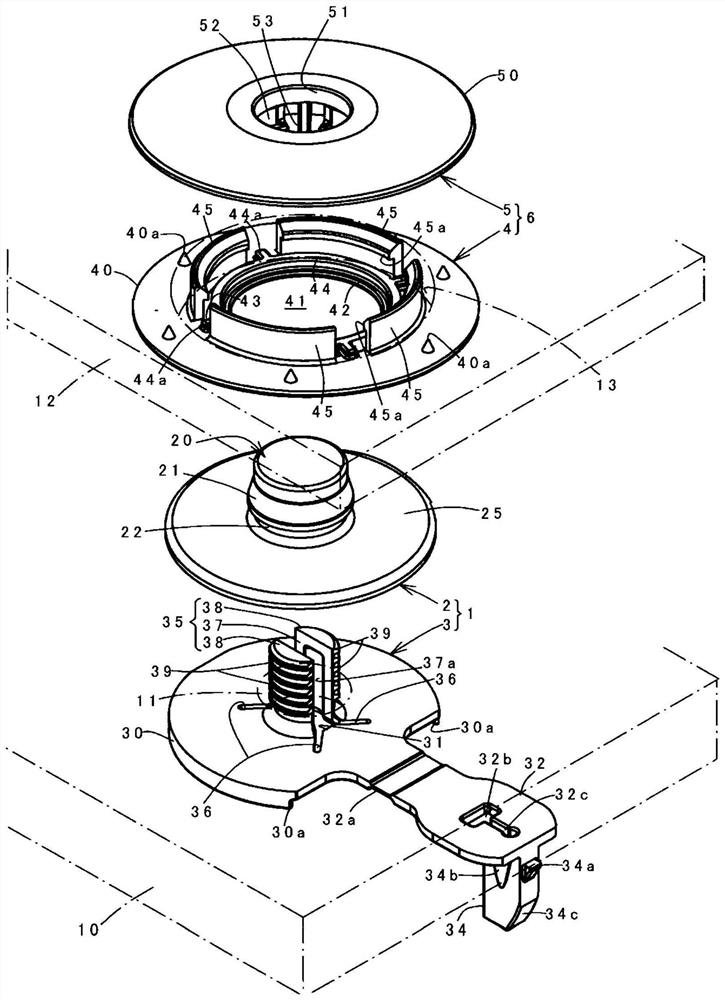 Clip for attachment of floor carpet