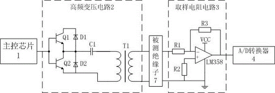 Portable insulator zero-value overhead testing device