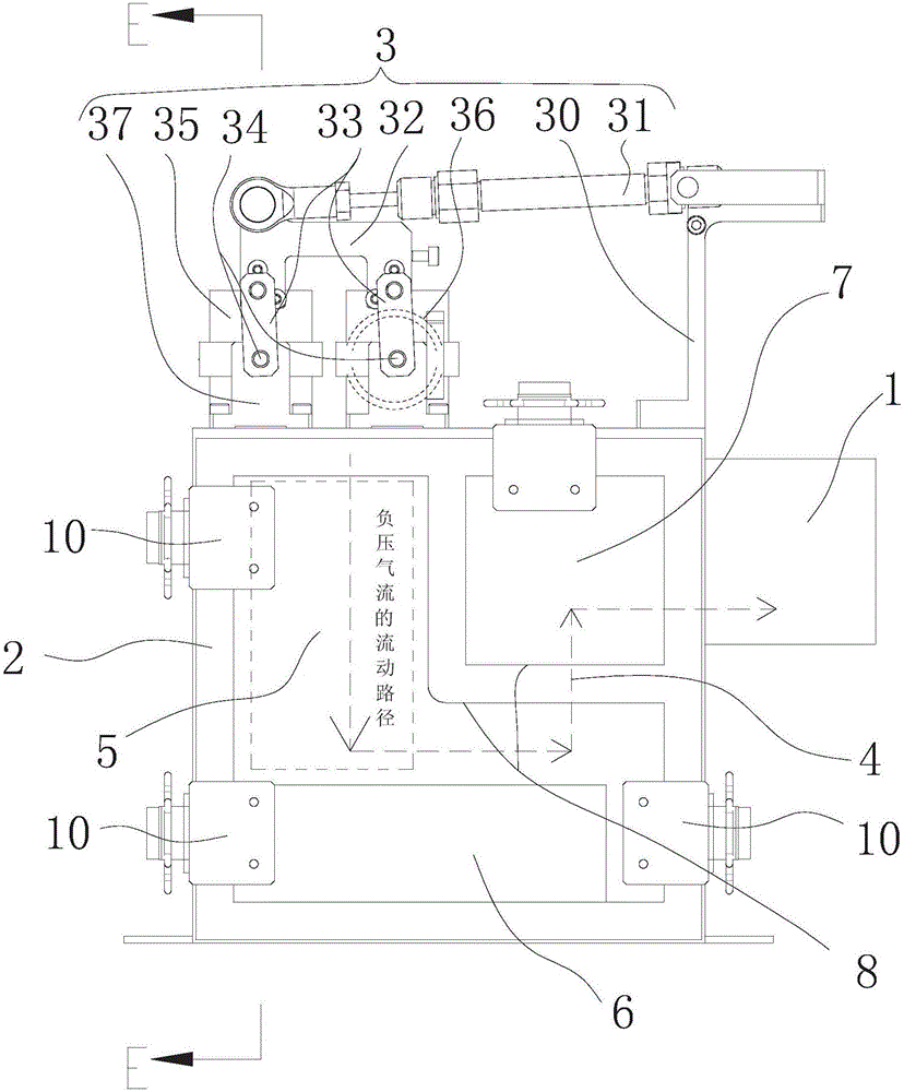 Switchable dust collection integrated control mechanism