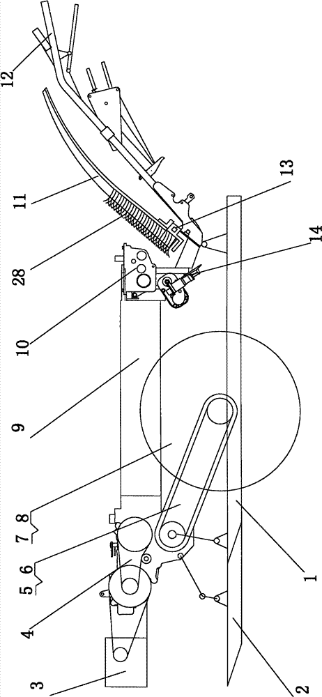 Wide- and narrow-row handheld rice transplanter with wide partition in seedling box