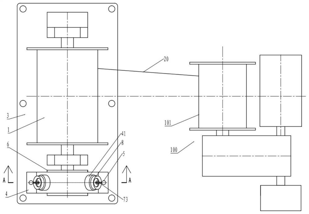 On-load rope arranging device