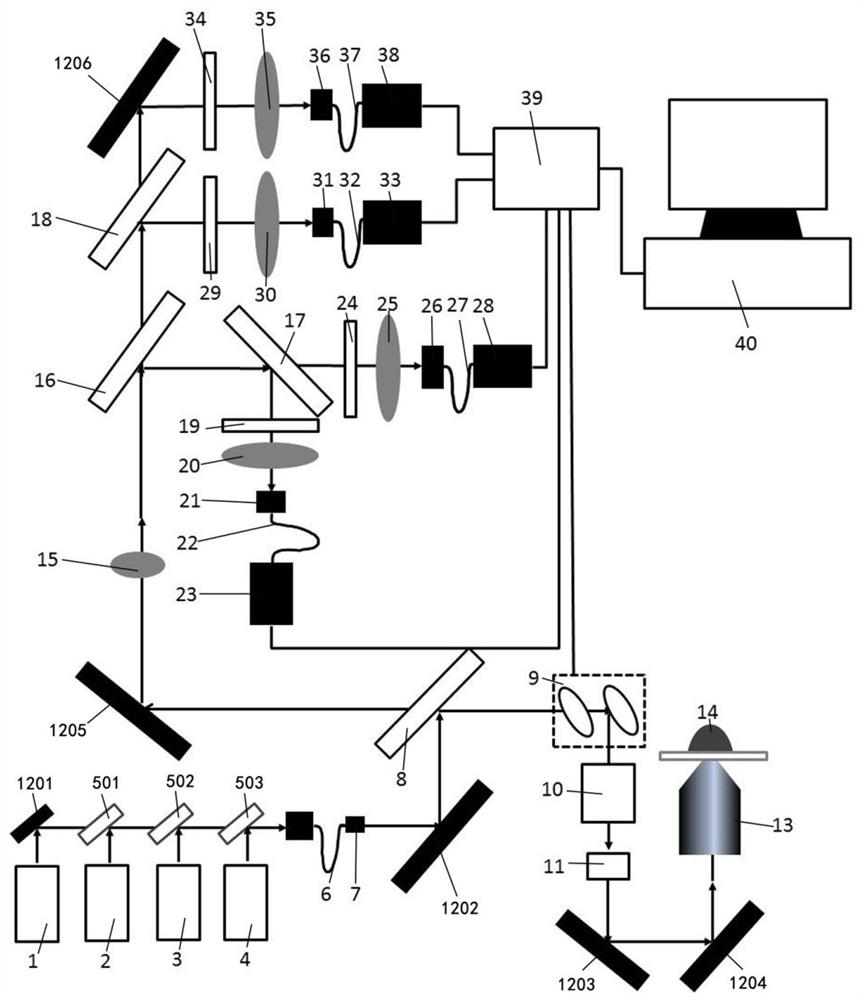 Fluorescence ternary correlation spectrum system for analysis of binding interaction among three molecules