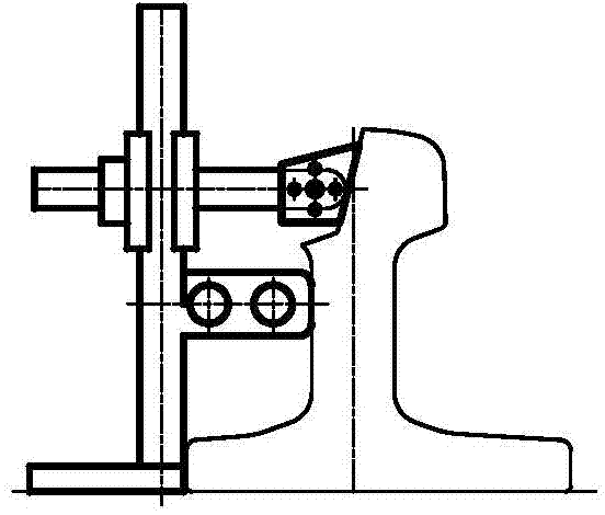 Vernier caliper for dimension measurement of rail profile