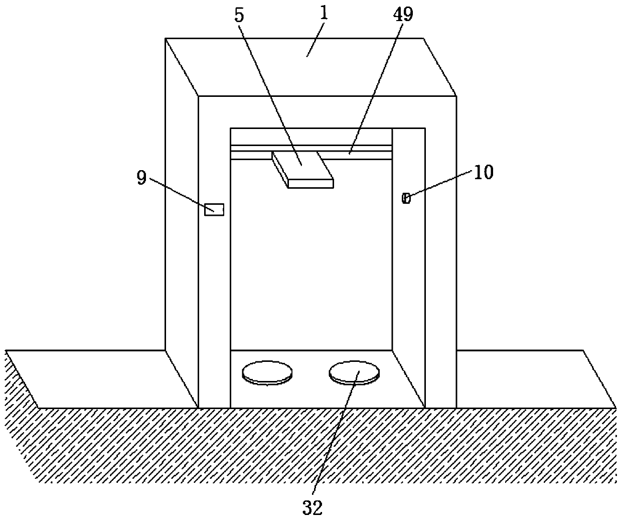 Door capable of measuring body temperature