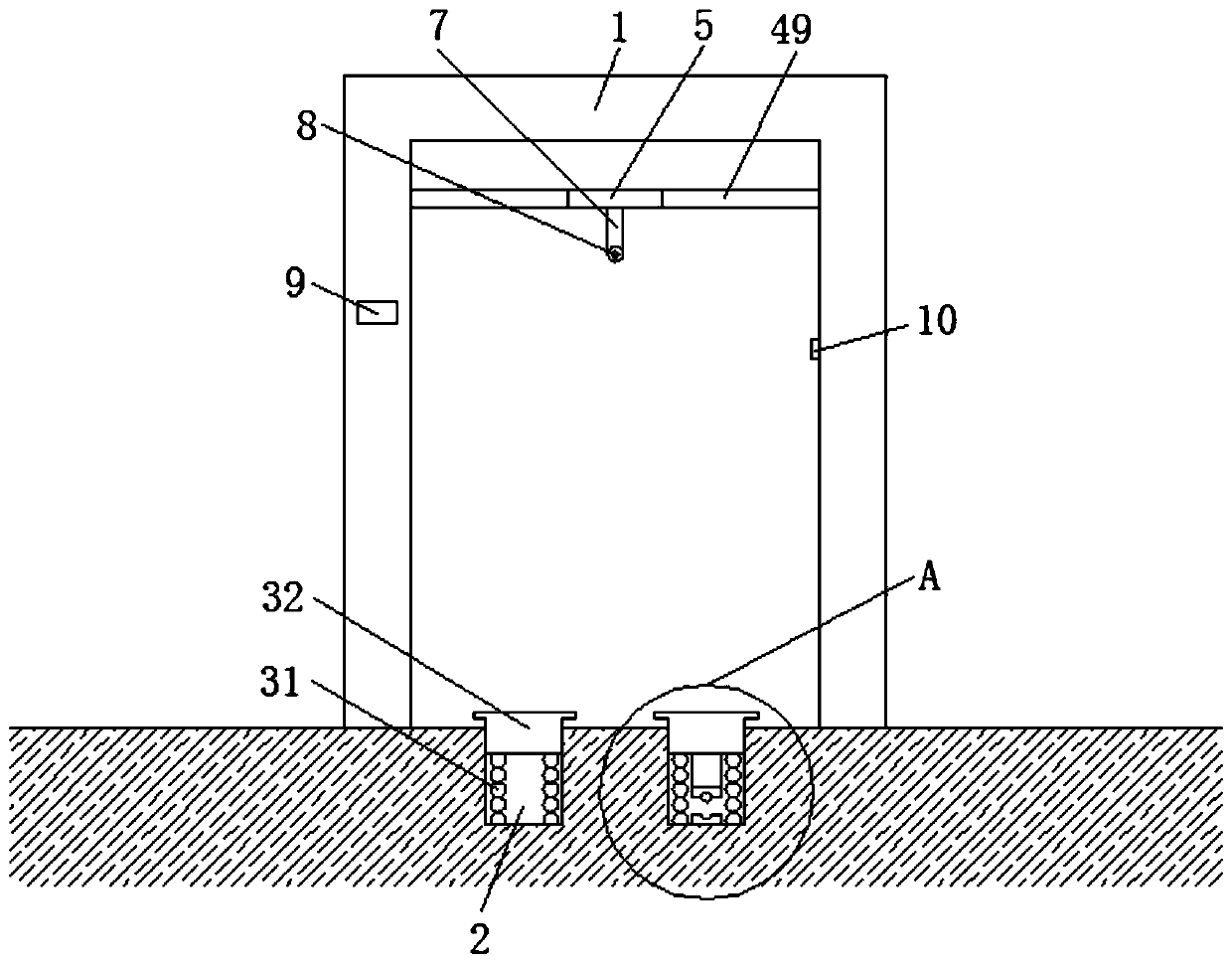 Door capable of measuring body temperature