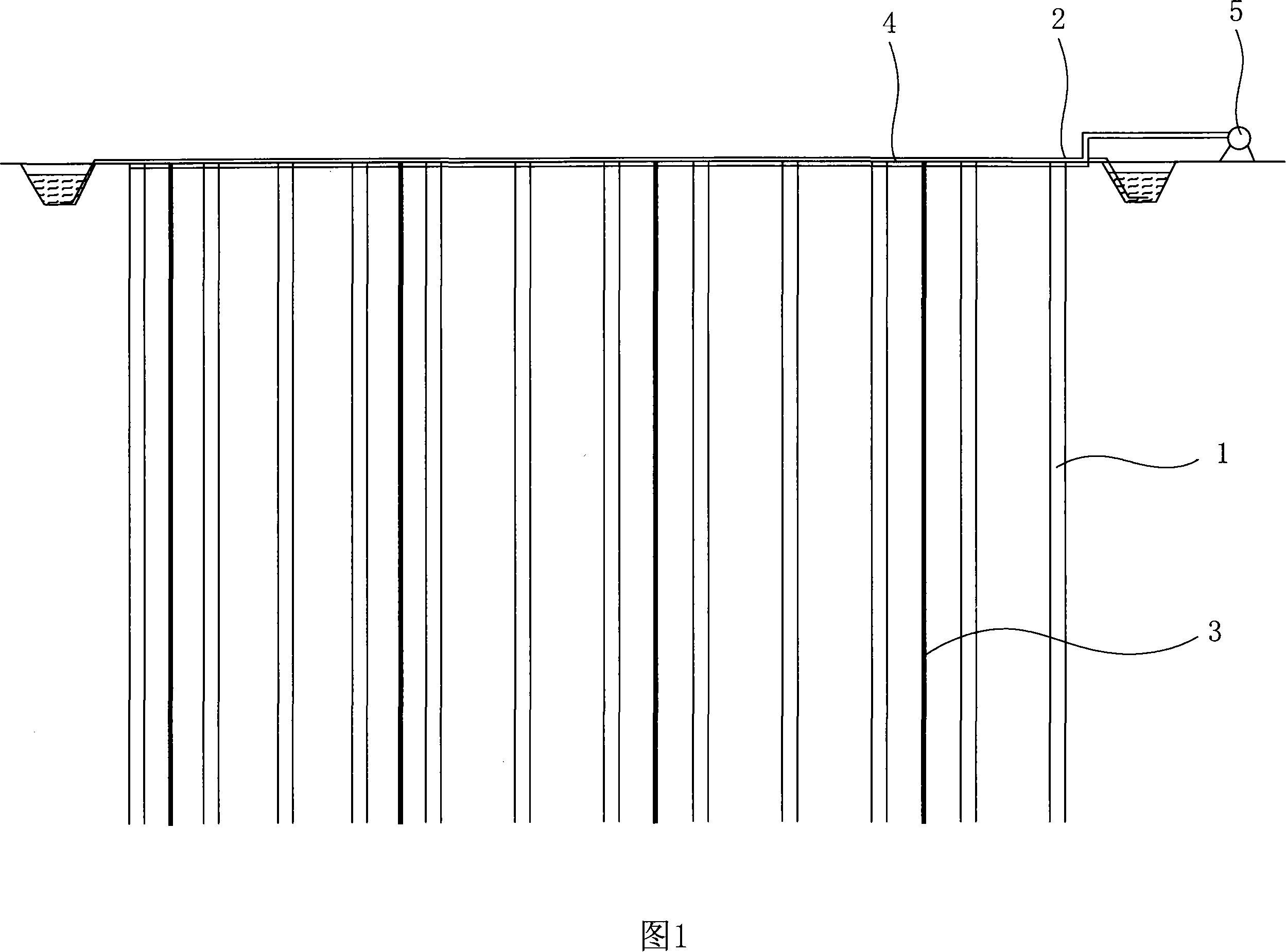 Compound vacuum precompressed soft foundation comprehensive strengthening method