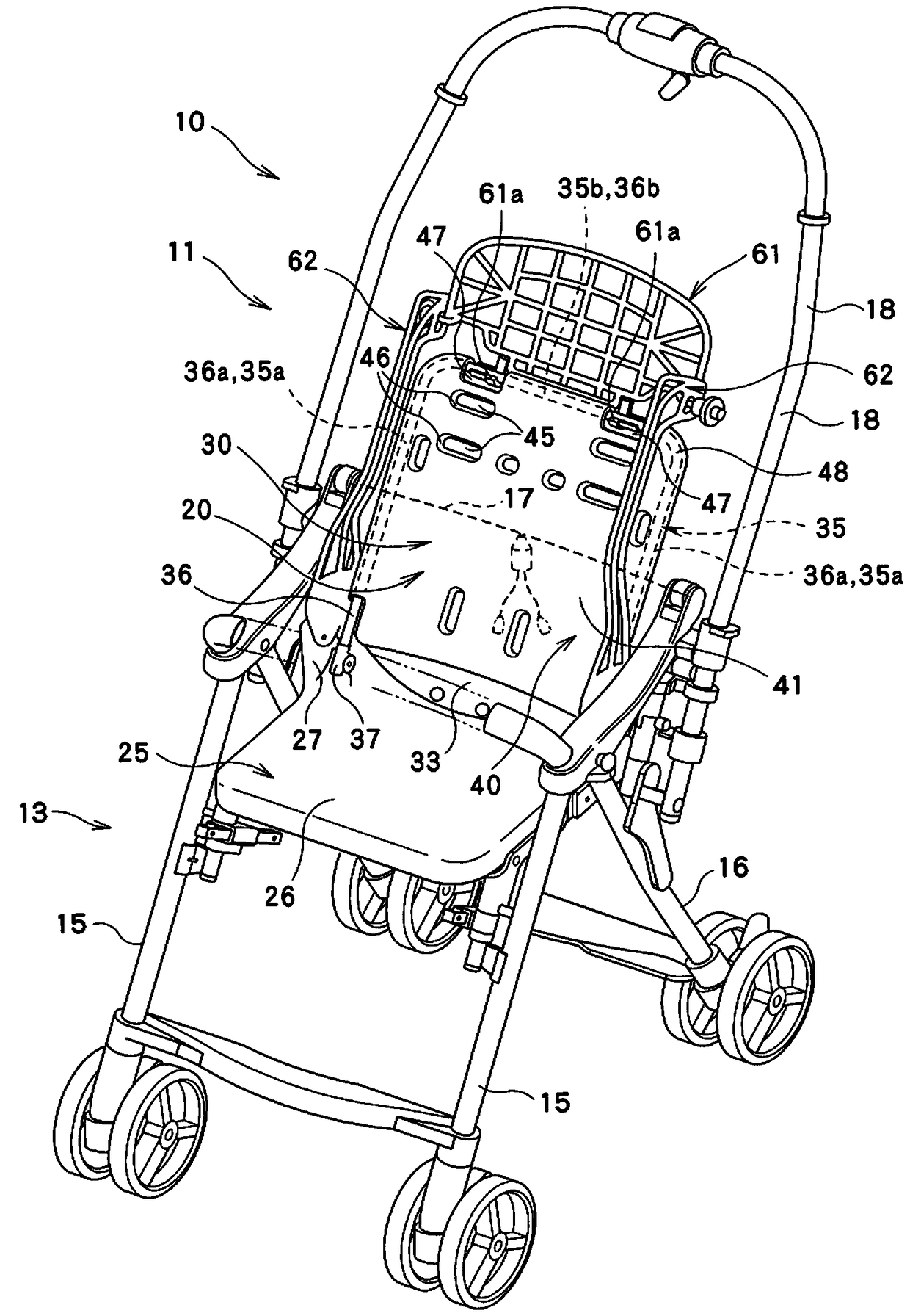 Seat support unit and stroller