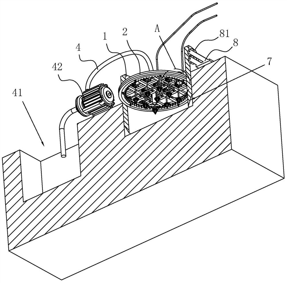 Excavation-free construction process and construction device for green city underground structure