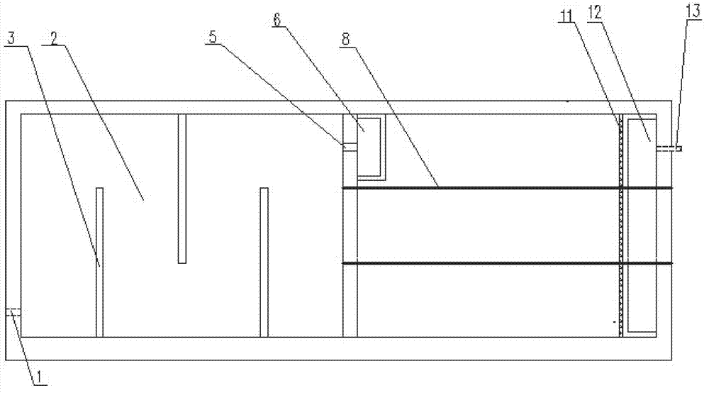 Waste water processing device for high-density flocculating clarification