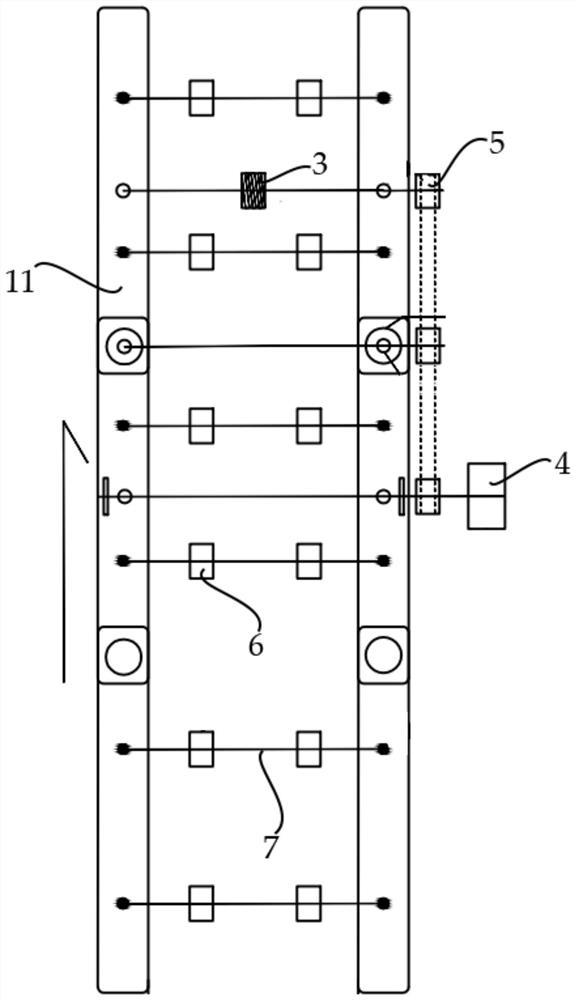 Transition auxiliary device and transition auxiliary system of pile driving barge