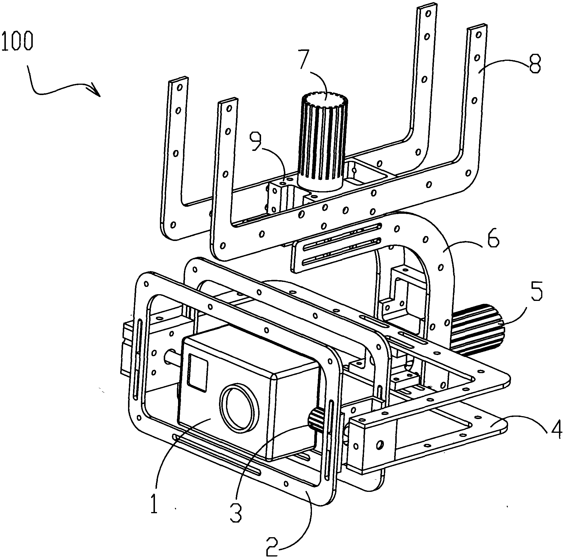 Gyro-type dynamic self-balancing pan-tilt