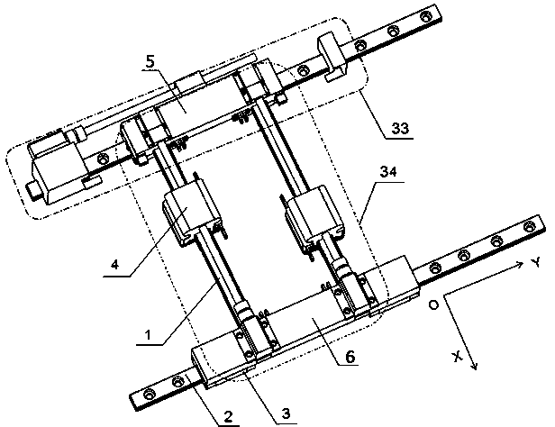 Ink jet device for preparing superfine primary/secondary grid line of solar cell