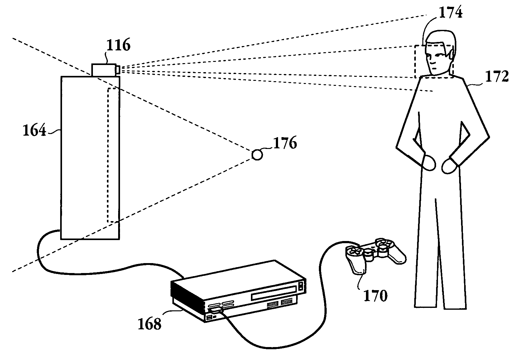 Method and apparatus for adjusting a view of a scene being displayed according to tracked head motion