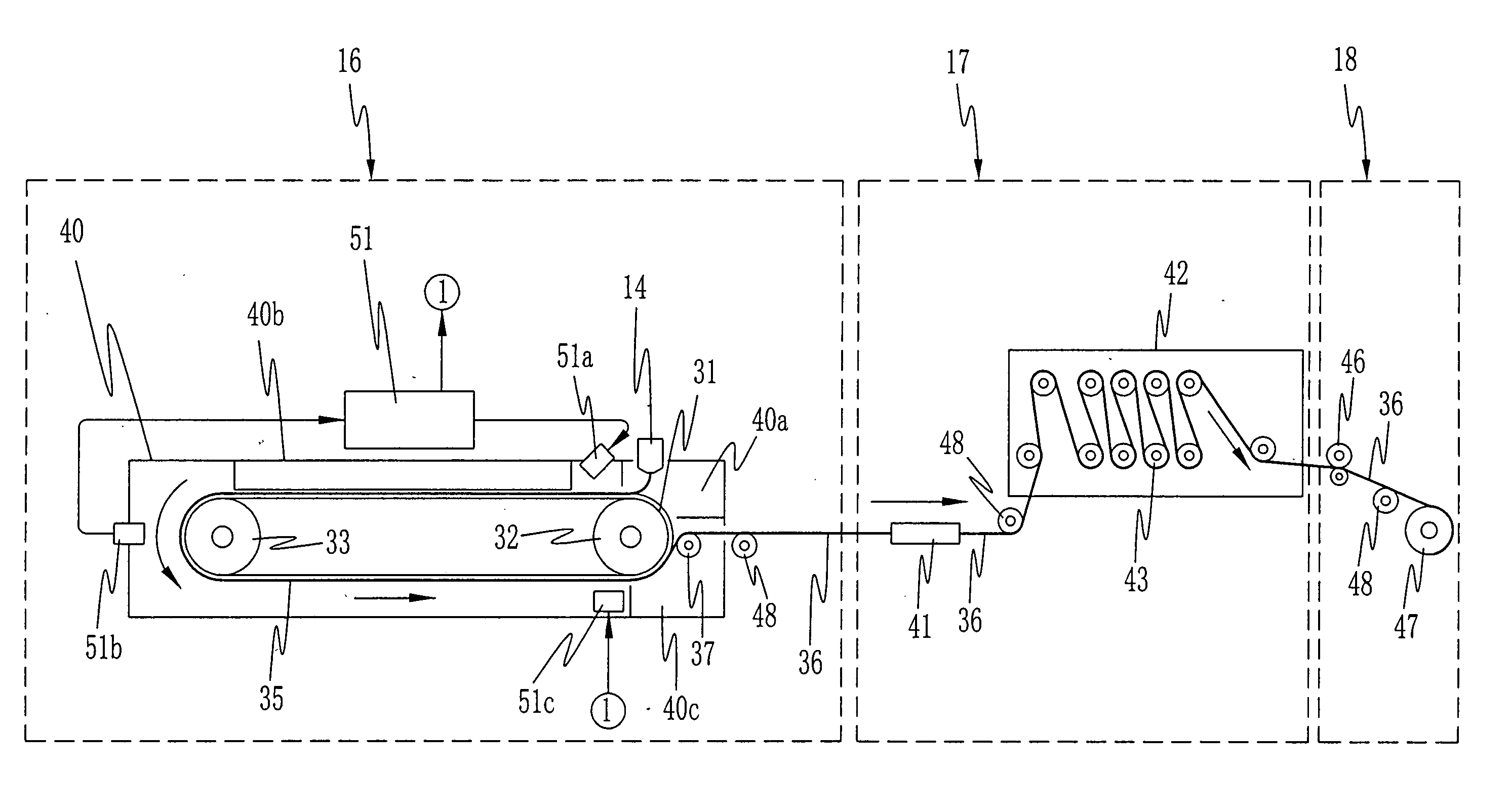 Method and apparatus for producing film from dope