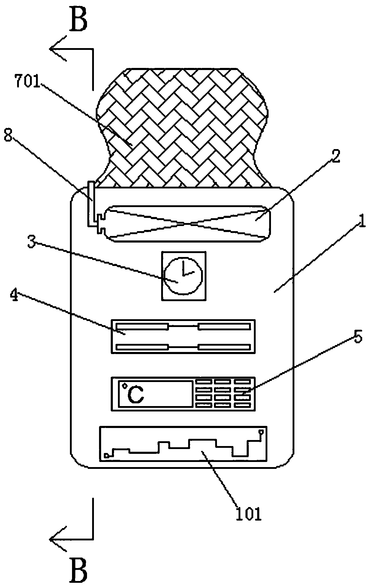 A multi-element temperature-regulating massage device for dialysis