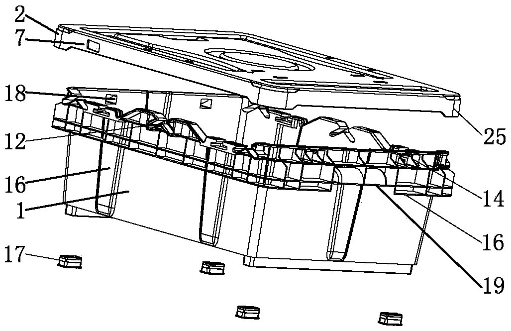 Inclined buckle vertical-press type box and manufacturing technology