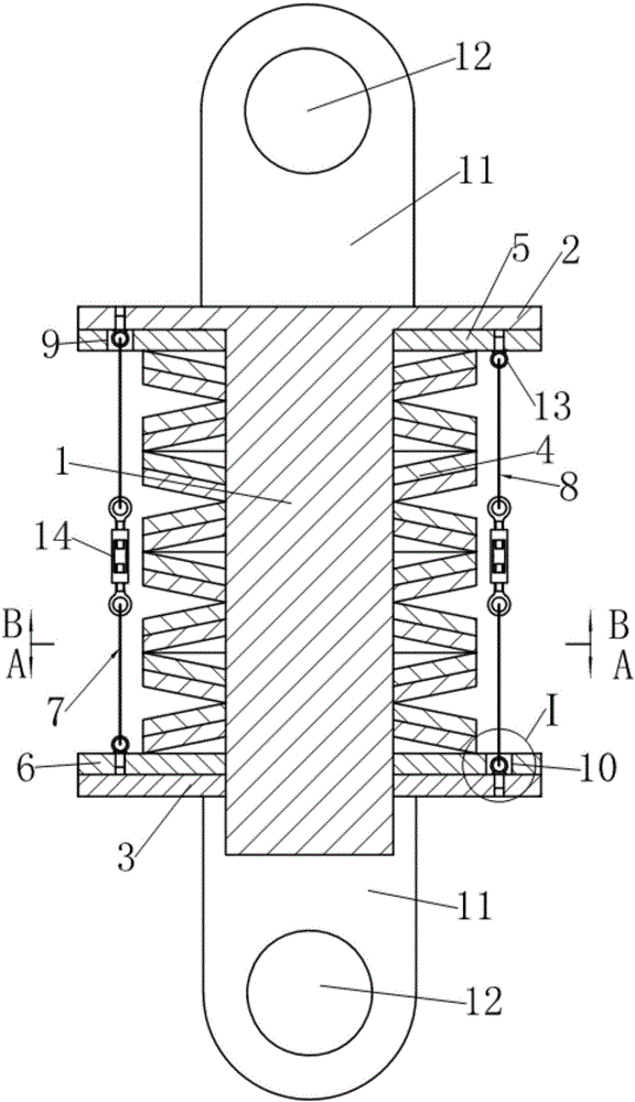 Disc spring damper with adjustable initial rigidity