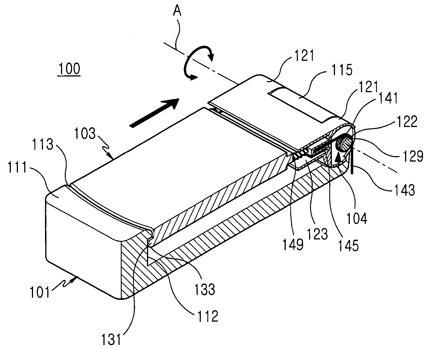 Sliding/folding-type portable terminal