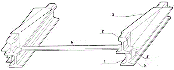 Lifting slope rail connecting device