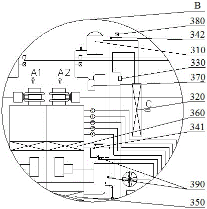 Heat pump temperature adjusting system, heat pump type airplane ground air conditioning unit and temperature adjusting control method